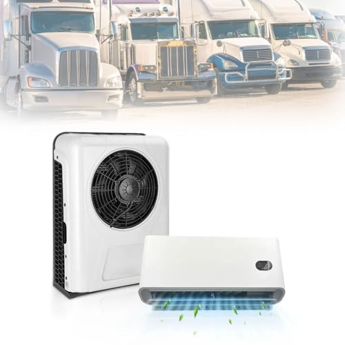 960W Car Air Conditioner, 12V/24V DC Split Air Conditioner with Remote Control, 3000RPM Wall Mounted Brushless Air Cooler, Low Noise, for Semi Trucks, Pickup, Trucks, RV, Vans