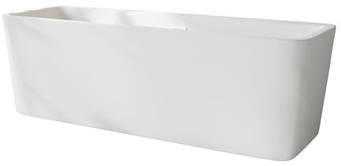 Balneo ROMA Vasca da Bagno Freestanding in Acrilico con Telaio in Acciaio - Stabilizzatori a 6 Piedi - Troppopieno e Tappo Clic-Clac - Bianco - 170x80cm