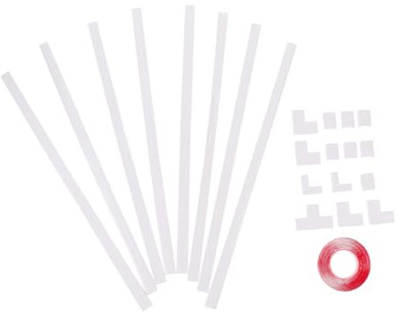 Uonlytech 1 Impostato Striscia Di Blocco Filo Buco Prolunga Esterna Canaletta Passacavi Presa Protezione Scheda Di Potenza Correttore Tappo Cavo Per Muro Canaletta Del Cavo Plastica Bianca