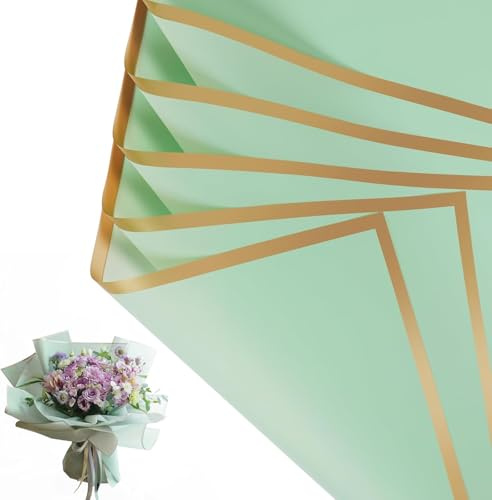 Blumen Papier, 20 Stück Geschenkpapier in Wasserfestes Papier für elegante Blumensträuße, Blumenbouquet Papier zum Binden Verpacken von Blumen (Weiß)