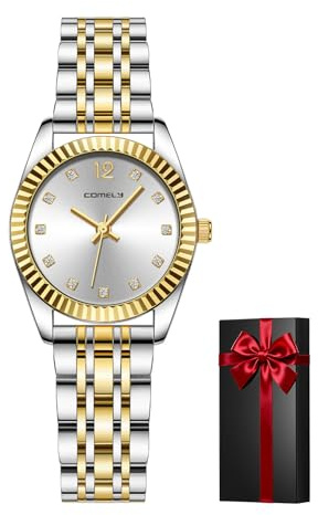 CIVO Uhr Damen Klein Analog: Silber Wasserdicht Edelstahl Armbanduhr - Stilvoll Rund Quartz mit Diamant Damen Uhren