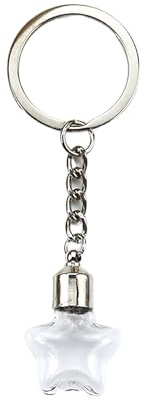 DOSERTY Glasflaschen-Schlüsselanhänger, bunt, Wunschflaschen-Schlüsselanhänger, elegantes Handy-Schlüsselband, Taschenanhänger, personalisiertes Zubehör, Erwachsene, Schlüsselanhänger-Zubehör