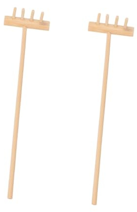 UKCOCO 2pièces Mini Rateau pour Jardin Zen Râteau De Jardin Miniature Outil pour Bac à Sable Décoration De Bureau