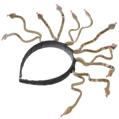 EPIGEIST Halloween Kostüm Schlangen Haarreif Cosplay Haarreif Damen Party Haar Deko Ägyptische Verkleidung Tiefgoldfarben für Karneval und Kostümparty