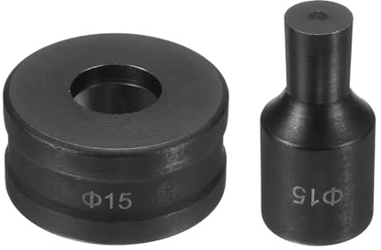 QUARKZMAN Idraulica per Perforazione Matrice per Fori Rotondi 15mm Punzoni Idraulici in Acciaio 40Cr, kit per Punzone per Metallo Elettrica CH70 Pressa Idraulica, Nero