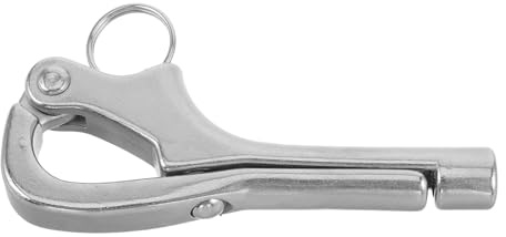 Toddmomy Gancho Pelícano de Acero Inoxidable 8 Mm Autoblocante Liberación Rápida, Grillete de Seguridad para Cuerda de Barco, Accesorio Resistente para Kayak, Yate y Embarcaciones Marinas