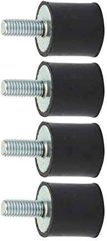 Haofy M5 Gummilager, Geräuschreduzierung, Vibrationsdämpfung, Silentblock für Audiogeräte, Instrumente, Gummi, Metall, 4 Stück (VD15*15 M5*12)