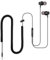 Extra long casque filaire pour TV avec 12 pieds à ressort enroulé câble d'extension, écouteurs intraauriculaires pour périphériques de sortie audio 3,5 mm Stéréo, métal, Bass Écouteurs