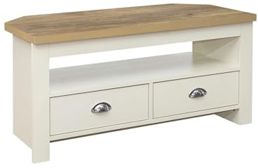 Birlea Highgate Corner Tv Unit Cream & Oak Effect