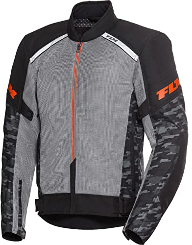 FLM Ram Air Textiljacke - Mesh-Einsätze - SAFE-MAX Level-2-Protektoren - Reißverschluss-Verbindung - Reflektoren