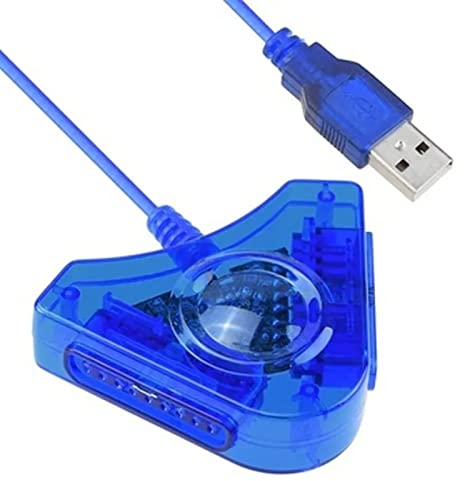 Dpofirs Convertidor de Adaptador de Controlador USB de Computadora PS2 a PC, Cable Convertidor de Adaptador PS2 para Wins 98 XP 7 8