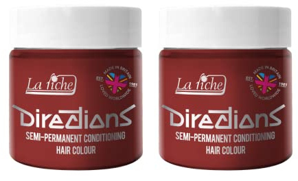 La Riche Directions Semipermanente Haarfarbe 100 ml Dose 2er-Pack (Pillarbox Red)