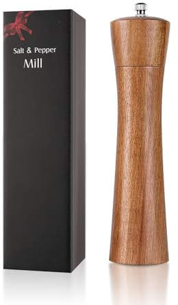 La Llareta Gewürzmühlen, Salz-und Pfeffermühlen aus Hölzern, Großes Fassungsvermögen, Pfefferstreuer mit Einstellbarer Grobheit, für Meersalz und Pfeffer