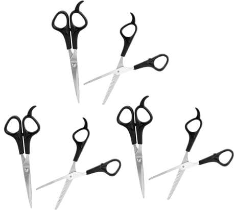 POPETPOP 6piezas Tijeras De Corte De Pelo Dentadas y Rectas Herramientas De Para Peluqueros y