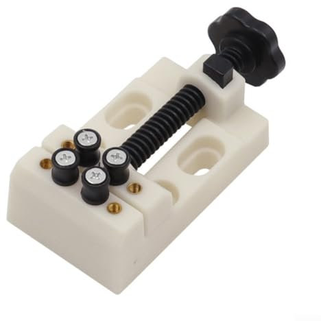 Mini étau de table à sculpter - 8 trous - Pince plate - Perceuse - Outil réglable (blanc)
