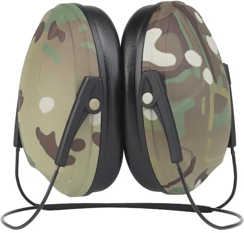 Peminkoo IPSC Tactical Earmuffs Back Mounted Noise Reduction Headset Hunting Military Airsoft Shooting Hearing Protection Equipment (CP)