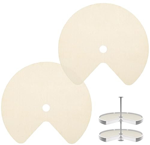 Belle Vous Lot de 2 Tapis Fond de Tiroir - Protection pour Plateau Tournant Etagere Angle et Tiroir - Protege Plan de Travail Cuisine et Table - Rangement Meuble Antidérapant
