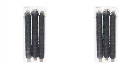 GLOREX 6 2220 058 - Alambre recocido (3 x 100 g, 0,65 mm), color negro (Paquete de 2)