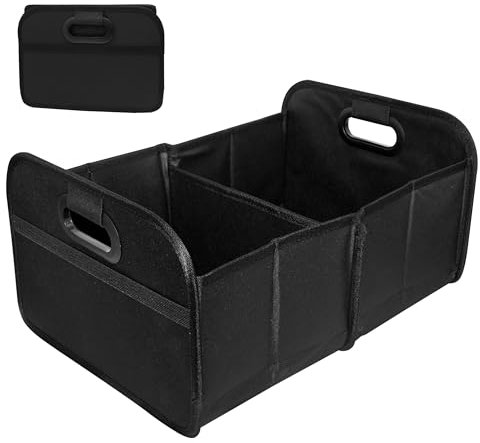 Jomdjmskes Auto Kofferraum Organizer, Kofferraumtasche Faltbar, Auto Faltbox, Premium Autotasche, Kofferraumtaschen, Kofferraumorganizer Box, Verstärkt und Stabil, Universell für Alle Autos Geeignet