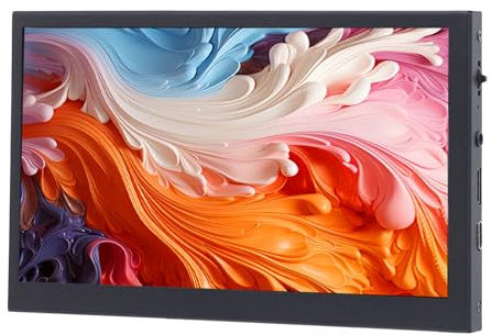 Monitor Portatile, IPS da 7 Pollici 1024x600 HD 170 ° Angolo di Visualizzazione Completo USB-C HDMI VESA Schermo Secondario per PC per PCS/Laptop/TV/Console di Gioco