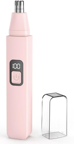 VOTEYO Nose Hair Trimmer Rechargeable Cordless Painless Ear Eyebrow Trimming Tool Dual Edge Blades Razor Easy Cleansing with LED Light for Man Woman
