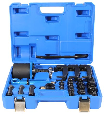 CCLIFE Injektor Abzieher Set 27tlg Pneumatisch für Diesel | Einspritzdüsen Abzieher, Bosch, Delphi, Denso, Siemens, KFZ-Werkstatt, Reparatur, robust, präzise