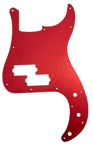 P-Bass-Pickguard mit 13 Löchern, gebürstetes Aluminium, eloxiert, P-Bass-Plektrumschutz, Kratzplatte für US/Mexiko P Bass Teile (schwarz)