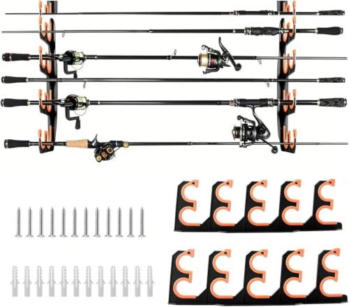 Rod Racks,Fishing Rod Holder,Ceiling & Walled Mount Rod Holders for Fishing