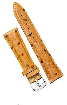 yangfangmei Vintage läderrem Klocktillbehör 18mm 20mm 22mm Quick Release Watch Armband(Yellow,22mm)