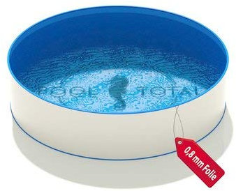 POOL Total Rundbecken/Pools Made in Germany in verschiedenen Ausführungen (Ø 3,50 m, 1,20 m, Folie blau 0,8 mm)
