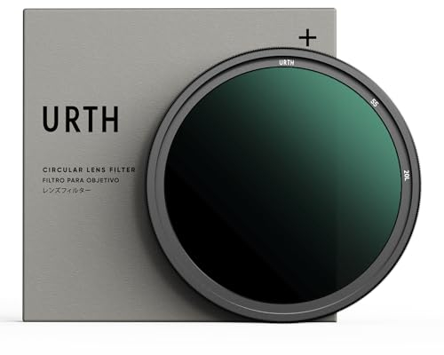 Urth 55mm ND8-128 Variable ND Lens Filter (Plus+) — 3-7 Stop Range, Ultra-Slim 20-Layer Nano-Coated Neutral Density Filter for Cameras