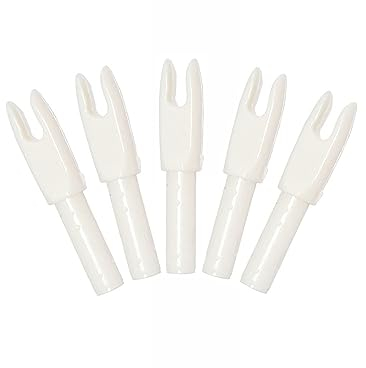 AMEYXGS Bogenschießen Pfeil Nocken 4.2 mm Innendurchmesser Kunststoff Nocken Einsatz Pfeil Nocken für DIY Jagd Recurve Compound Bogen Pfeil 50St (Weiß)
