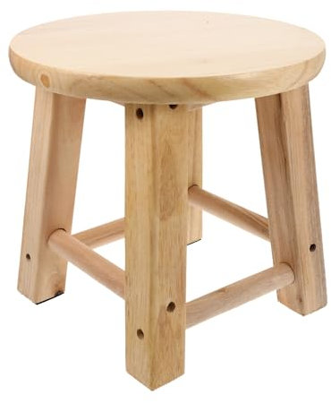 Cabilock Outdoor Chair Outdoor Chair Small Wooden Stool Rustic Decorative Mini Stool Step Chair for Small Trinkets Plants Stand Footstool Bathroom Supplies 25 * 25cm Kids Stools Outdoor Stool