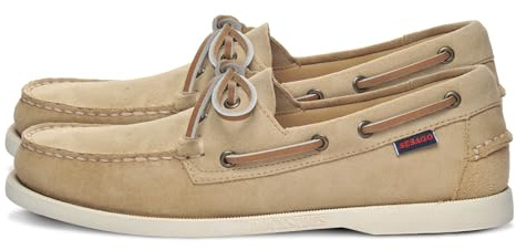 Sebago Hombre Docksides Portland Zapatos Barco, Camello Beige, 43.5 EU