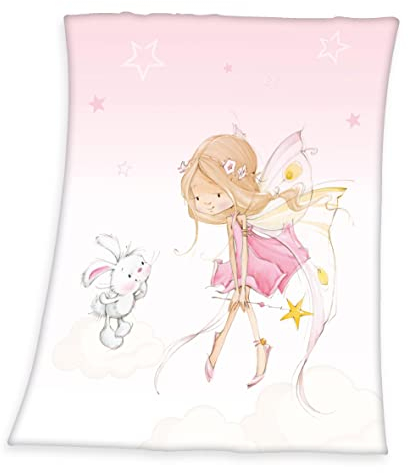 Herding Little Fairy Fleecedecke, 130x160 cm, 100% Polyester, Fleece, Pink