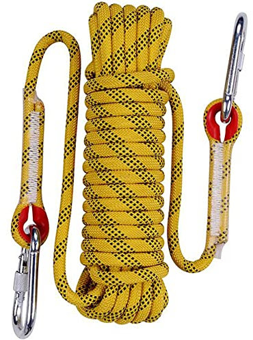 LQSSA Corde D'Évacuation D'Urgence À Usage Multiple, Diamètre 12 Mm, Longueur 50 M, Accessoires Pour Excursions En Plein Air/Yellow/12Mm 50M