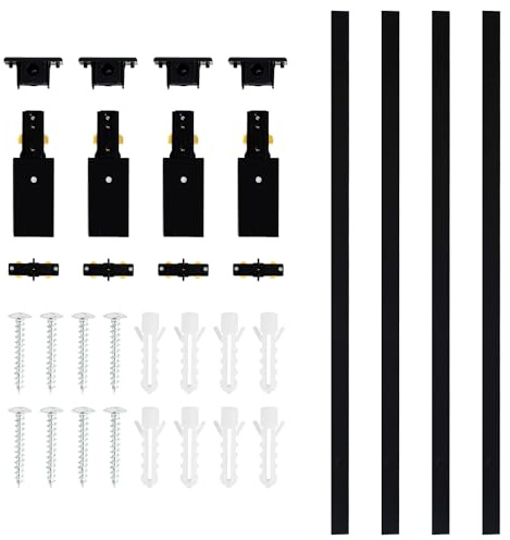 VANoopee H Track Lighting Rails Kit, 13FT H Type Rails Black With End Caps and Live End Feed Connector, Compatible With Single Circuit 120V H Style System, for LED Lighting Heads