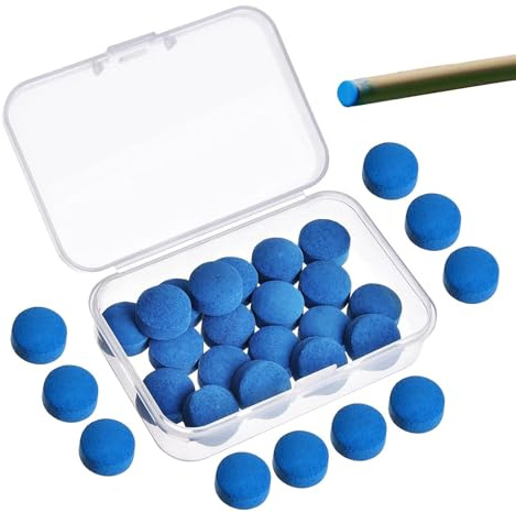 20 Stück Queuespitzen, 13 mm Pool Billard Queuespitzen Ersatz mit Aufbewahrungsbox für Pool Queues und Snooker
