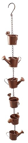 aqxreight Kettle Rain Chain Elegant Metal Hanging Decoration for Garden and Home