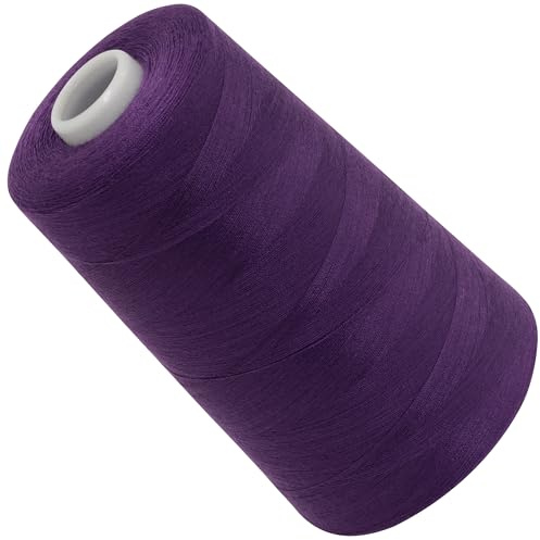 Aerzetix – C72502 – sytrådkon 120 (40/2) 4 000 m – tillverkad av polyester – konfektion, kortvarig, garn, snöre, sömnad, kläder, tråd – färg lila