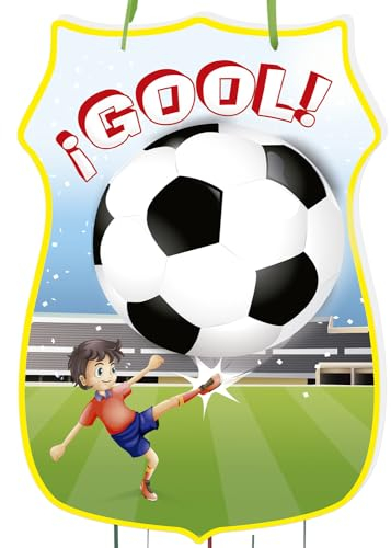 trookee - Piñata Futbol - Piñata Cumpleaños Infantil de Futbol - Piñata Grande con Balón Para Rellenar Con Chuches y Regalitos para Niños y Niñas. EURO2024, Mundial 2026-46x30 cm
