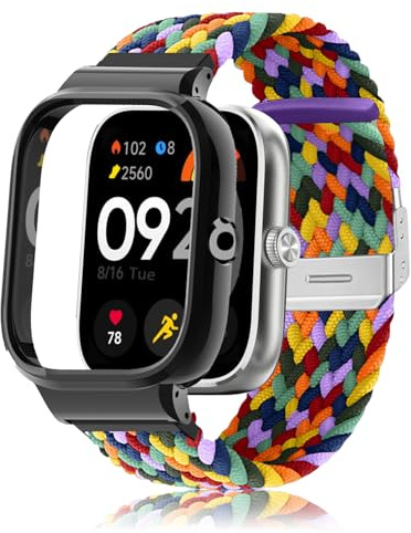 Niboow Correa Compatible con Xiaomi Redmi Watch 4, Hombres Mujeres Nylon Elástica Deportiva Trenzada Correa para Xiaomi Redmi Watch 4