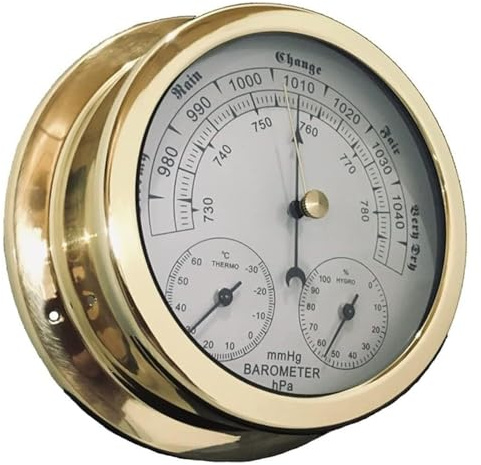 Wetterstation analog, Analoge Wetterstation, 3 in 1 Temperatur Luftfeuchtigkeit und Luftdruck, for die Navigation
