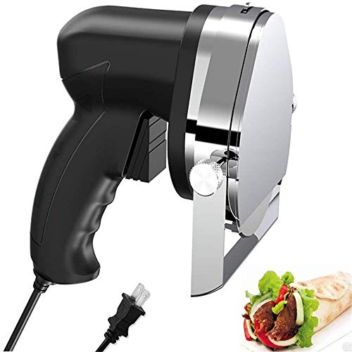 NLSOFO Affettatrice elettrica Commerciale Affettatrice per Carne per Barbecue, Utensili Professionali per Tagliare la Carne a Mano, Coltello per giroscopi affettato a Coltello, per Uso gastronomico