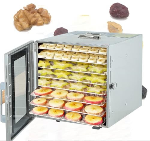 Essiccatore For Alimenti E Frutta Commerciale A 8 Strati, Timer Da 15 Ore E Controllo Del Termostato Da 35-70 ℃, Essiccatore For Alimenti, Verdure E Animali Domestici, For Case Commerciali