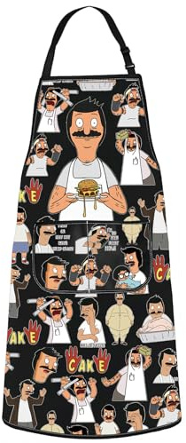 WZMPA Bob Belcher Apron - Burgers Family Adjustable Apron With Pockets, Bob Belcher Merch
