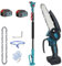 6 inch Cordless Chainsaw for Makita 18V 2X 3.0AH Battery,Brushless Motor 4100RPM 1.3~2.5M Adjustable Extension Rod,for Garden Tree Trimming