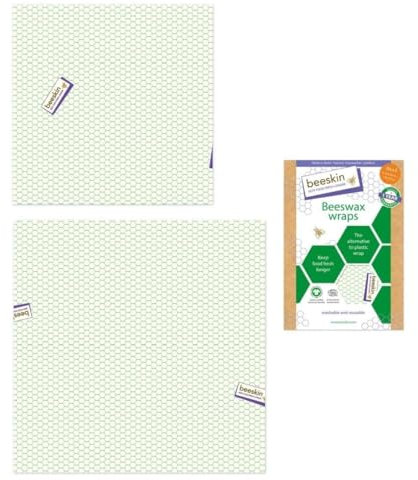 beeskin Juego de 2 paños de cera de abejas (M, L) (estándar)