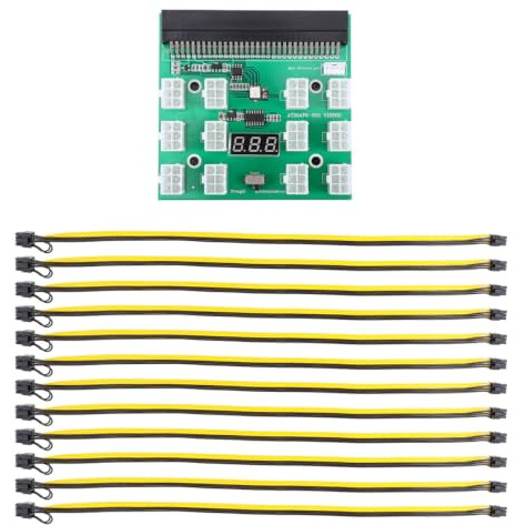 Server Netzteil Gpu Board Adapter mit 12v 6-pin, 1 Satz | Verzinntes Kupfer, Einfache Bauform, Stabiler Stromfluss, Ersatz für Defekte Leitung, 1 Satz