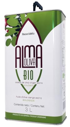 ALMAOLIVA | Aceite de oliva virgen extra ecológico lata de 3 Litros - Equilibrio ecológico con todo el sabor.